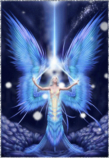 Gif animé ange bleu